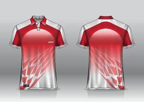 Poloshirt-Jersey-Design für Sport im Freien Vorder- und Rückansicht vektor