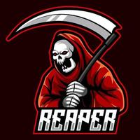 reaper maskot logotyp spel vektorillustration vektor