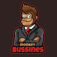 Monkey Business Maskottchen Logo Vektor