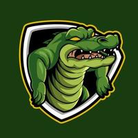 alligator, maskot esports logotyp vektorillustration för spel och streamer vektor