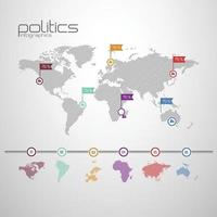 Infografik-Sammlung der politischen Weltkarte