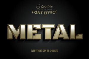 filmischer Metallblock-Texteffekt vektor