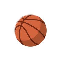 flache illustration des basketballs. sauberes Icon-Design-Element auf isoliertem weißem Hintergrund