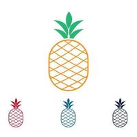 Ananas tropische Frucht-Vektor-Illustration. vektor