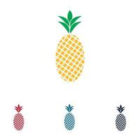 Ananas tropische Frucht-Vektor-Illustration. vektor
