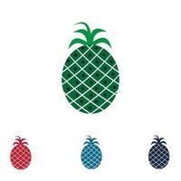 ananas tropisk frukt vektorillustration. vektor