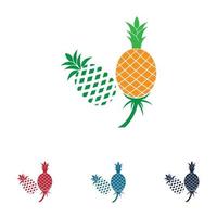 ananas tropisk frukt vektorillustration. vektor