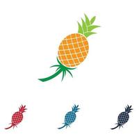 ananas tropisk frukt vektorillustration. vektor