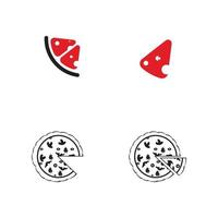 pizza logotyp design vektor