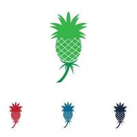 ananas tropisk frukt vektorillustration. vektor