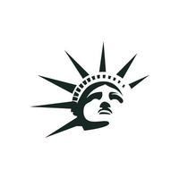 Freiheitsstatue Silhouette Logo Design Vektor