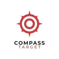 Reisekompass und Logo-Designvektor für Zieltafeln vektor