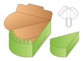 Box Verpackung gestanzte Vorlage Design. 3D-Modell vektor