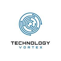 teknik vortex linjekonst logotyp design vektor