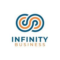 Infinity Business Line Art Logo Design Vektor