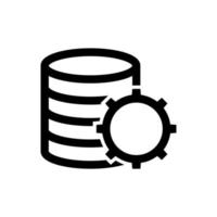 Vektorsymbol für die Datenbankeinstellung vektor