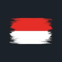 indonesien flagge bürste vektor