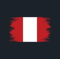 Peru Flagge Pinsel vektor