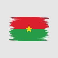 Burkina Faso Flaggenbürste vektor