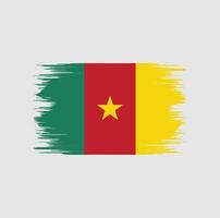 Kamerun Flaggenpinsel vektor