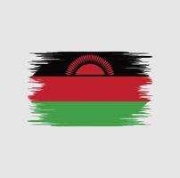 malawi flagge bürste vektor