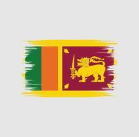 Sri Lanka flaggborste vektor