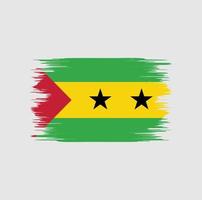 Bürste für die Flagge von Sao Tome und Principe vektor