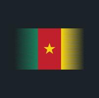 kamerunska flaggan borste. National flagga vektor