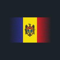 moldaviens flagga borste. National flagga vektor