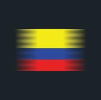 colombia flaggborste. National flagga vektor