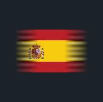 spaniens flagga borste. National flagga vektor