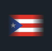 puerto rico flaggborste. National flagga vektor