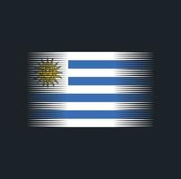 Bürste der Uruguay-Flagge. Nationalflagge vektor