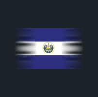 el salvador flag pinsel. Nationalflagge vektor