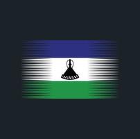 lesotho flaggborste. National flagga vektor