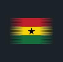 ghana flagga borste. National flagga vektor