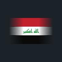 irak flaggborste. National flagga vektor