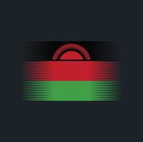 malawis flaggborste. National flagga vektor