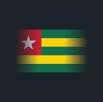 Togo-Flagge-Pinsel. Nationalflagge vektor