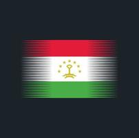 tadschikistan-flaggenpinsel. Nationalflagge vektor