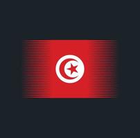 tunisien flaggborste. National flagga vektor