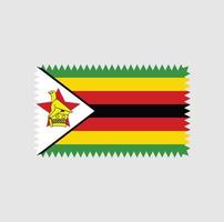 Simbabwe-Flaggenvektordesign. Nationalflagge vektor