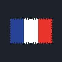 Vektordesign der französischen Flagge. Nationalflagge vektor