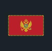 montenegro flaggenvektordesign. Nationalflagge vektor