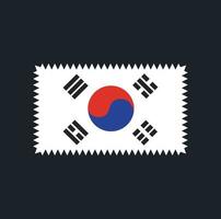 Sydkoreas flagga vektordesign. National flagga vektor