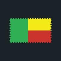 Benin-Flaggenvektordesign. Nationalflagge vektor
