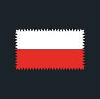 Polen flagga vektor design. National flagga