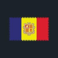 Andorra-Flaggenvektordesign. Nationalflagge vektor