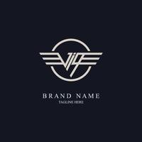 VIP-Briefflügel-Logo-Designvorlage für Marke oder Unternehmen und andere vektor