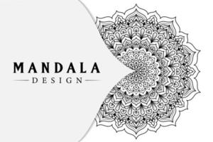 mandala design för målarböcker. dekorativa runda ornament. vintage dekorativa element. orientaliskt mönster, vektorillustration. vektor